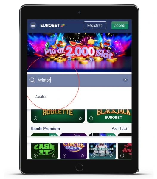 Eurobet Inserire slot