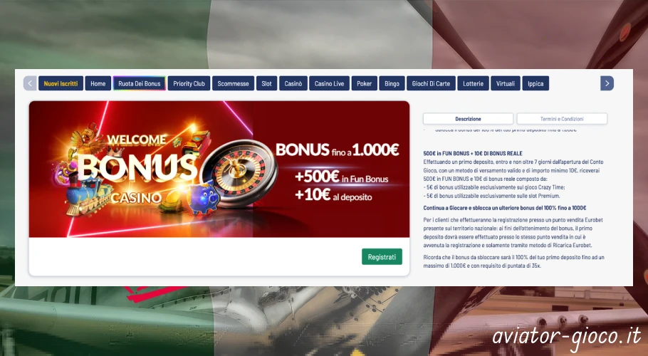 Bonus Casinò Eurobet