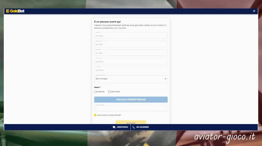 Aviator Goldbet Registrati informazioni