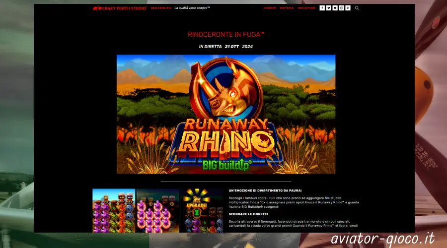 Crazytoothstudio Runaway Rhino